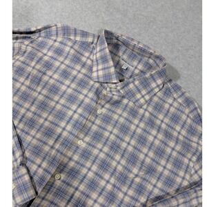 Peter‎ Millar Mens XXL Plaid Long Sleeve Button Down Shirt 100% Cotton Casual